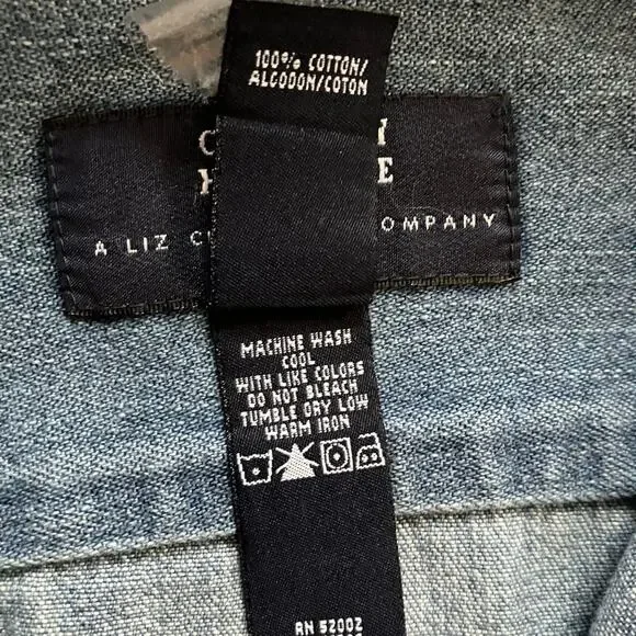 Crazy Horse (LP) Denim Jacket Clean Lines Women's Petite Large - Picture 7 of 15